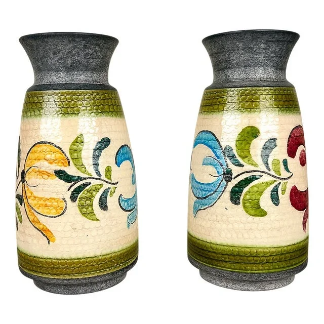West German Vases, 1970s, Set of 2