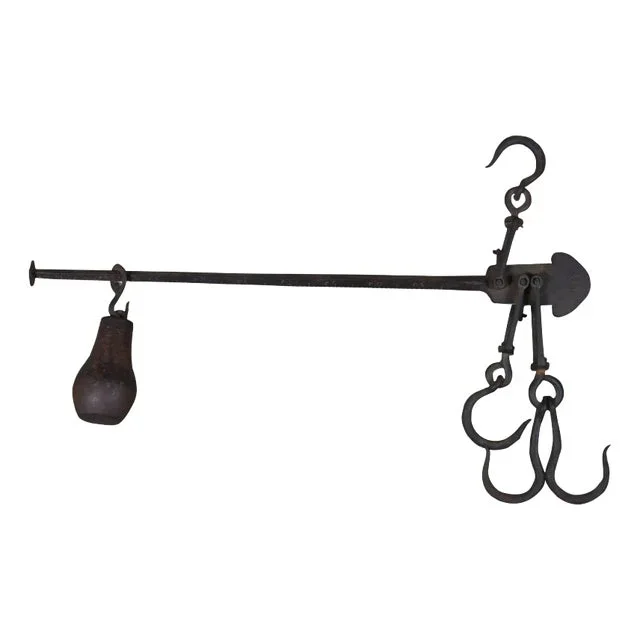 Westwood Primitive Antique Industrial Iron Hanging Farm Balance Scale