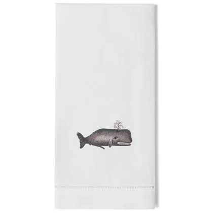Whale Hand Towel by Henry Handwork