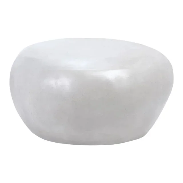 White Cement Rock Table / Stool