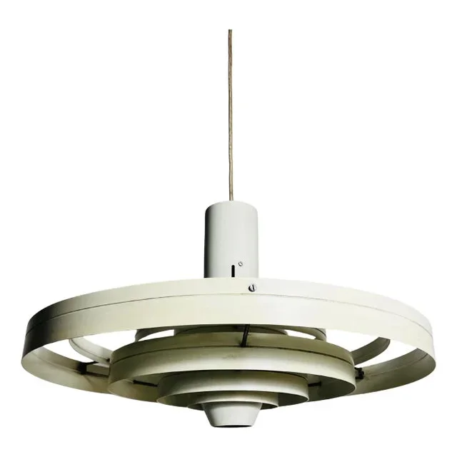 White „Fibonacci“ Pendant Lamp by Fog & Morup, 1960s, Denmark