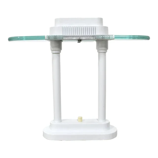 White Metal Desk Lamp in Style of Kovacs 1980s Halogen Accent Light