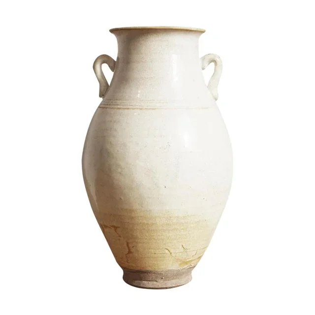 White Milk Pottery Jug Vase