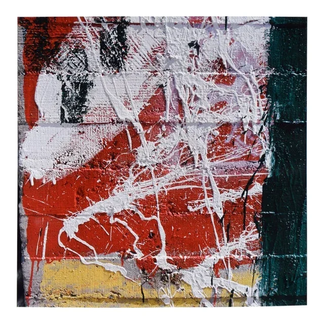 White Paint Splatters – Large Scale Abstract Textural Photograph by Bill Clark