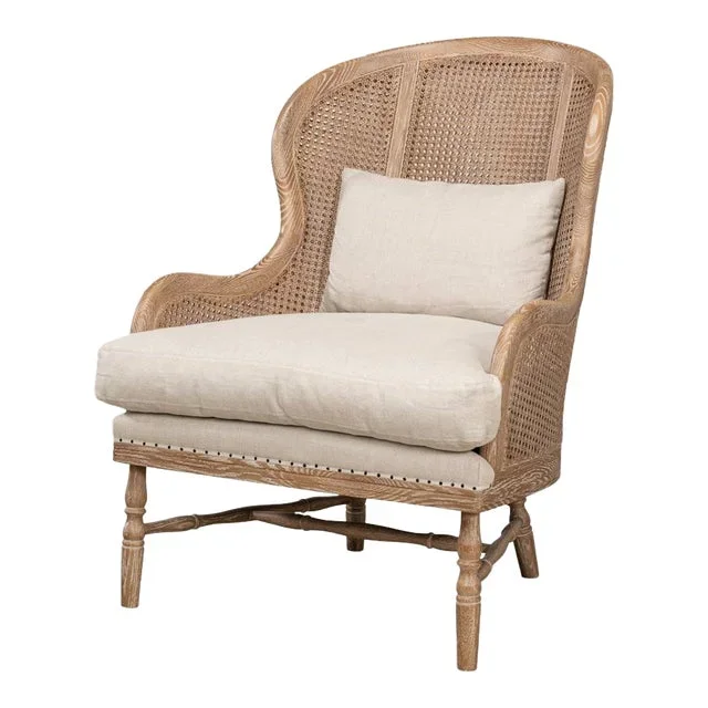 White Wash French Oak Armchair