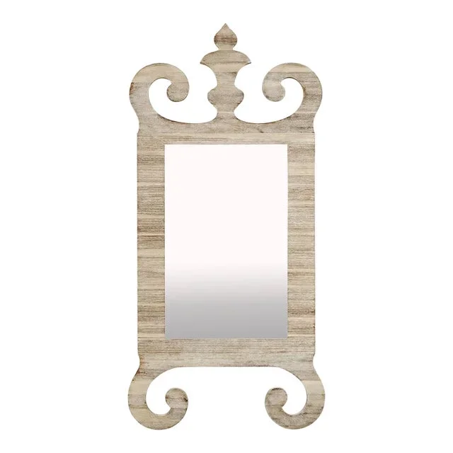 Whitewash Classic Scroll Mirror