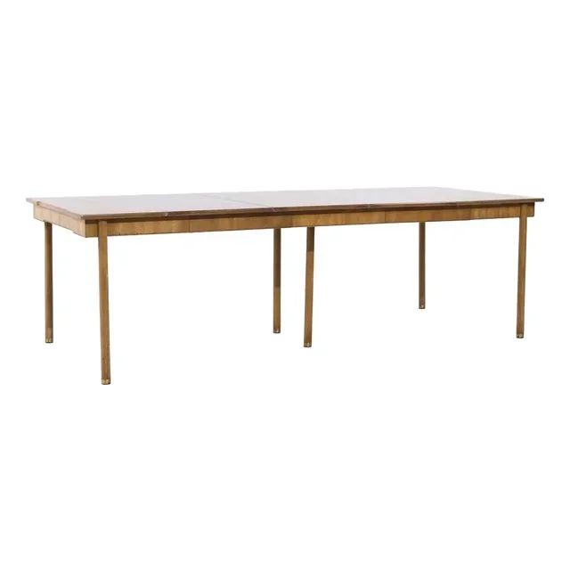 Widdicomb Mid Century Bleached Mahogany Expanding Console Dining Table With 4 Leaves