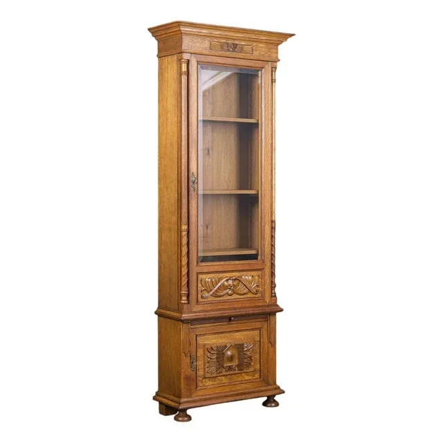 Wilhelminian Display Cabinet in Oak