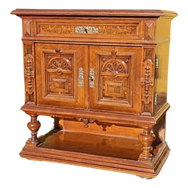 Wilhelminian Walnut Vertiko, 1880s