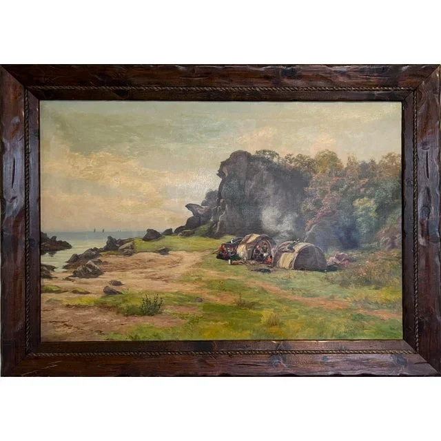 William Dalglish Antique 19c. Oil on Canvas Painting Landscape, Framed