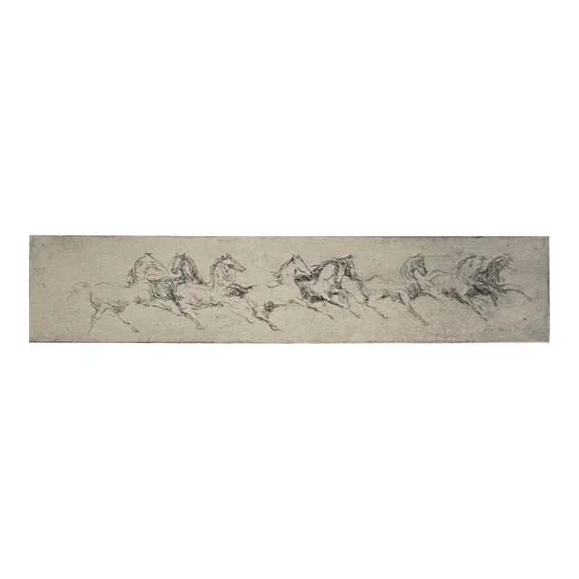 William Meyerowitz Equestrian Etching