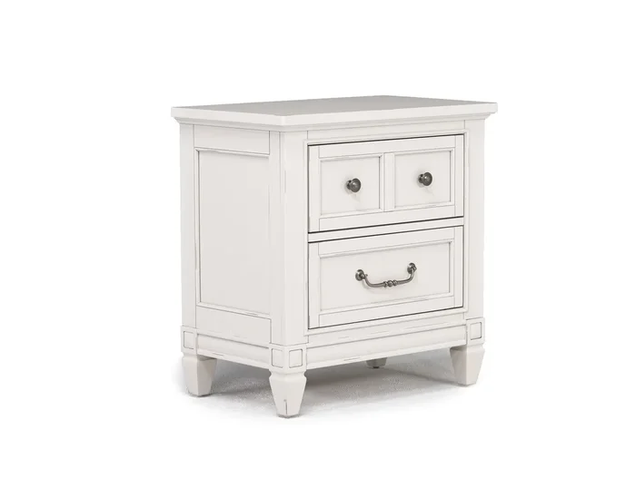 Willowbrook 2 Drawer Nightstand in Egg Shell White