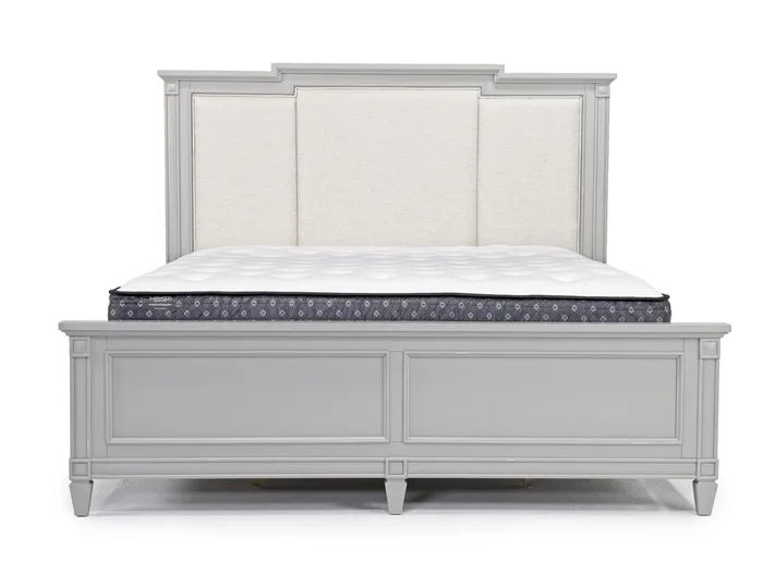 Willowbrook Upholstered Panel Bed in Pebble, CA King