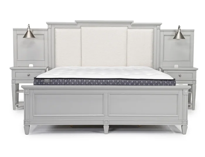 Willowbrook Upholstered Wall Bed in Pebble, CA King