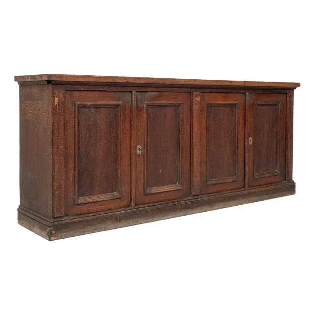 Wooden Bar with 4 Doors, Early 20th Century