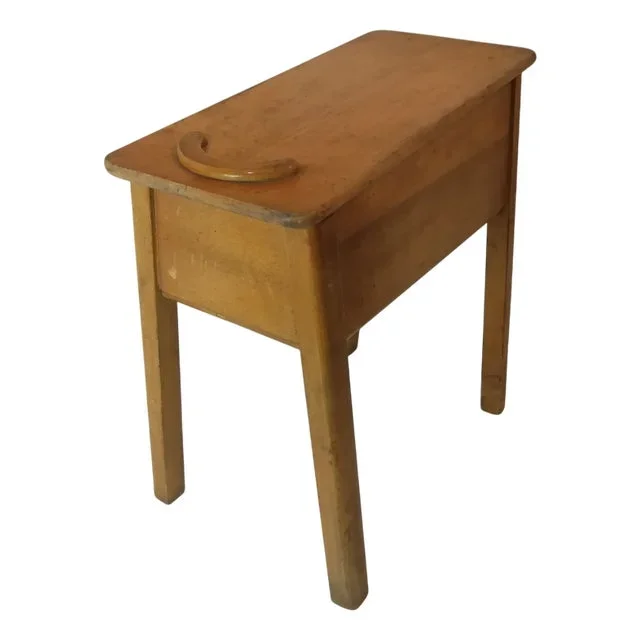 Wooden Shoe Shine Cabinet, 1960s