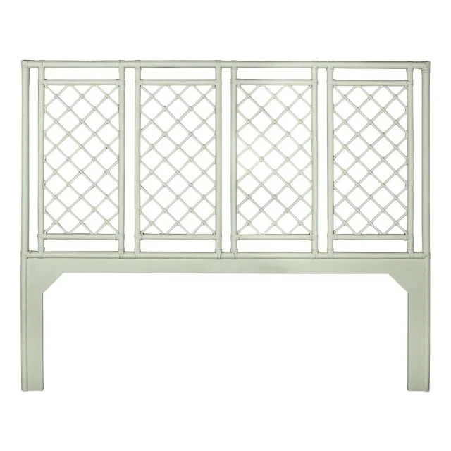 X & Diamond Headboard King, Celery Green