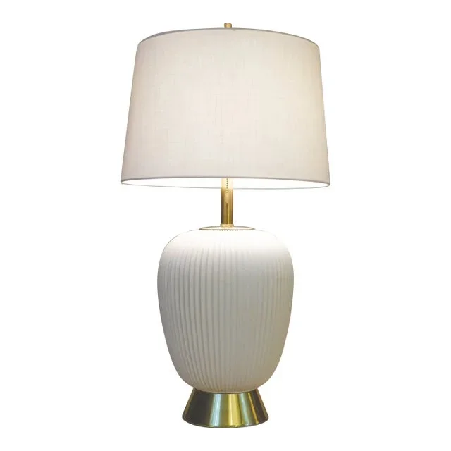 XL Lightolier Gerald Thurston Modern Porcelain Table Lamp Architectural Pottery 1960’s