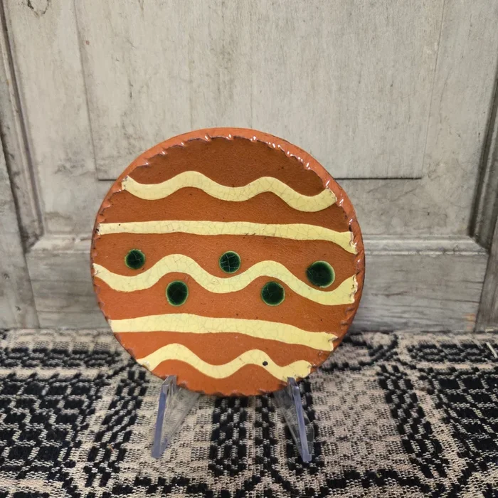 Yellow and Green Mini Slipware Plate