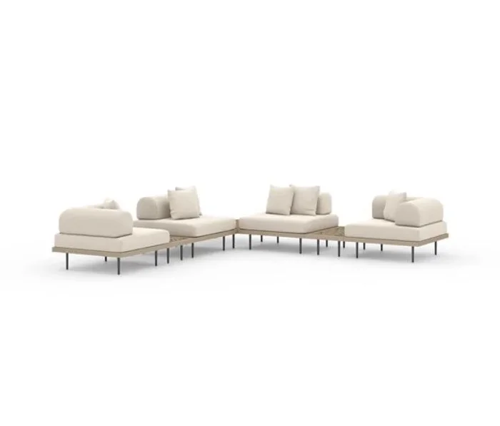 Yves 4 Piece Sec with Coffee+end-Brown/Sand