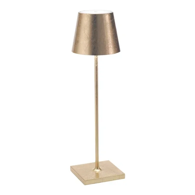 Zafferano Poldina Pro Rechargeable Lamp in Gold Leaf