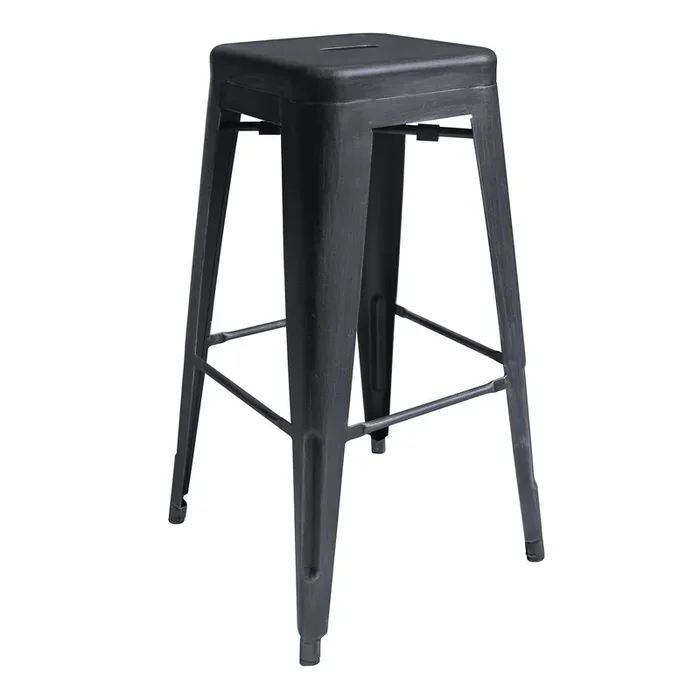 Zed Industrial 30″ Bar Height Backless Barstool In Industrial Grey