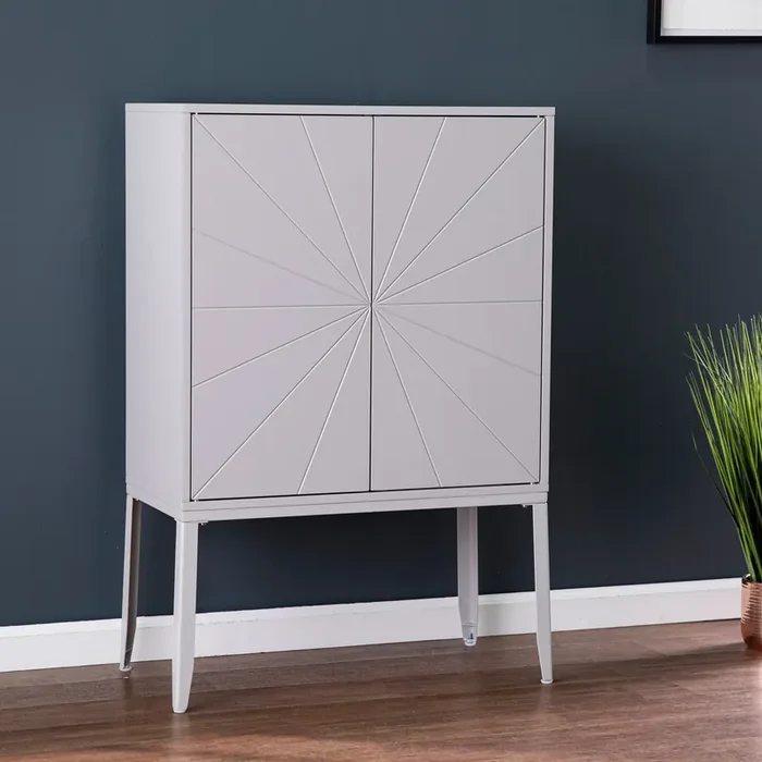 Zetherdale Double-door Storage Cabinet – Gray