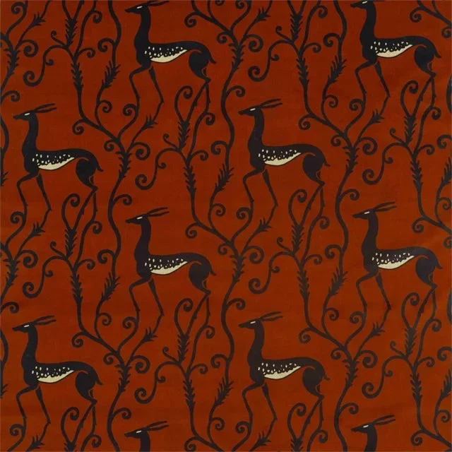 Zoffany Deco Deer Fabric in Velvet Sahara