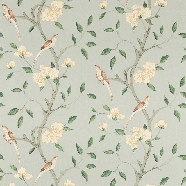 Zoffany Eleonora Print Fabric in Stockholm Blue – a Sample