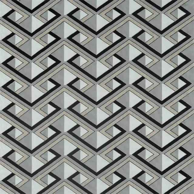 Zoffany Kuba Fabric in Zinc – a Sample